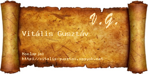 Vitális Gusztáv névjegykártya