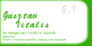 gusztav vitalis business card