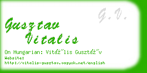 gusztav vitalis business card